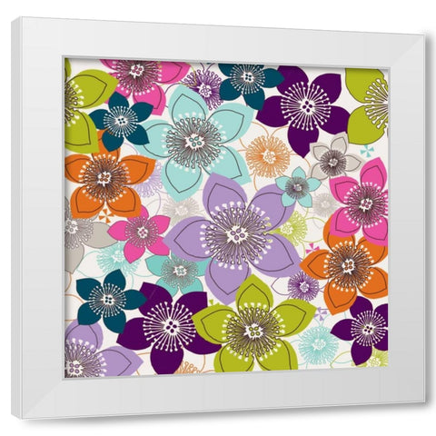 Boho Floral I White Modern Wood Framed Art Print by Ketchum, Nicole