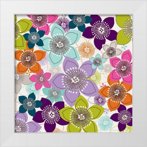 Boho Floral I White Modern Wood Framed Art Print by Ketchum, Nicole
