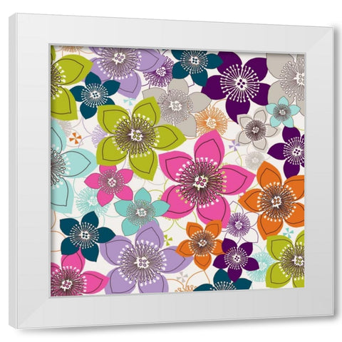Boho Floral II White Modern Wood Framed Art Print by Ketchum, Nicole