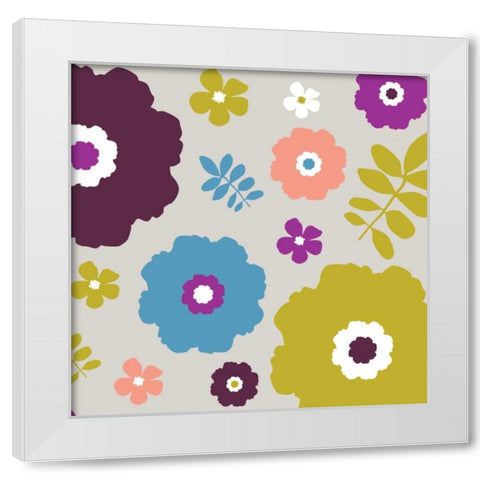 Sweet Floral III White Modern Wood Framed Art Print by Ketchum, Nicole