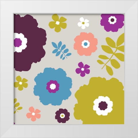 Sweet Floral III White Modern Wood Framed Art Print by Ketchum, Nicole