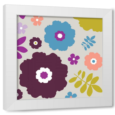 Sweet Floral IV White Modern Wood Framed Art Print by Ketchum, Nicole