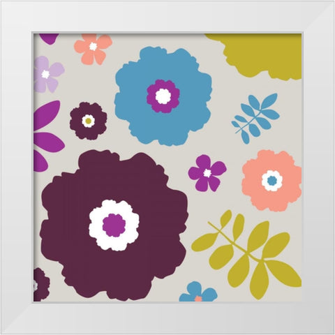 Sweet Floral IV White Modern Wood Framed Art Print by Ketchum, Nicole