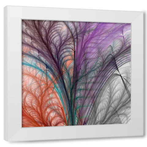 Sea Fern II White Modern Wood Framed Art Print by Burghardt, James