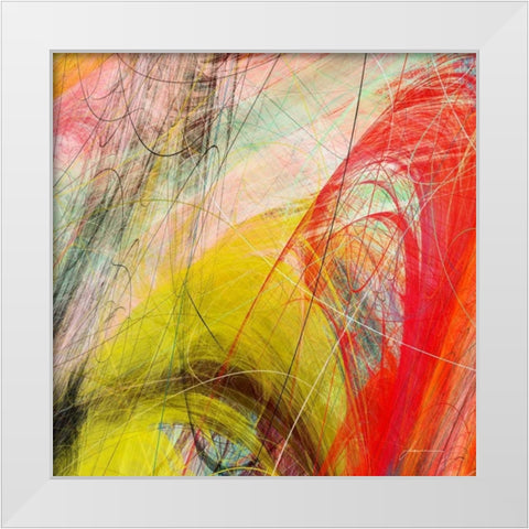 String Tile I White Modern Wood Framed Art Print by Burghardt, James