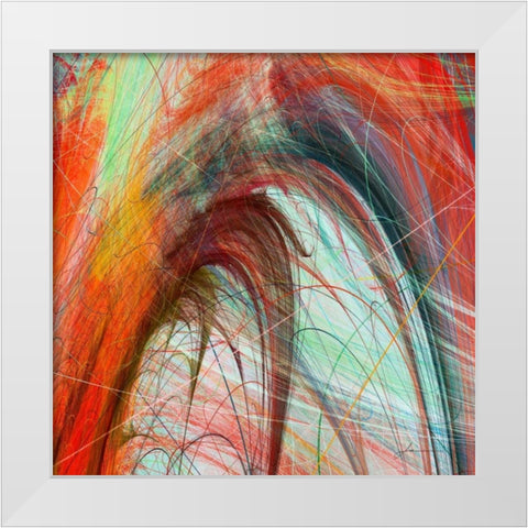 String Tile II White Modern Wood Framed Art Print by Burghardt, James