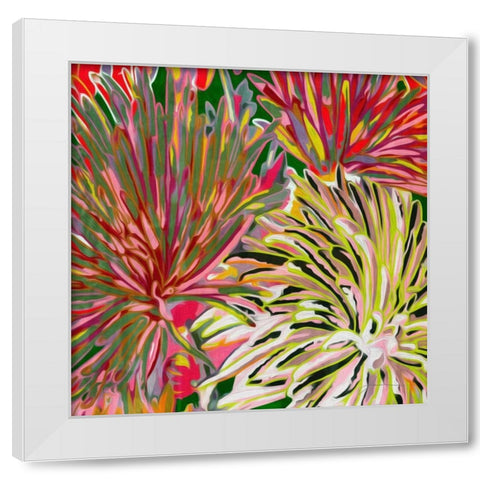 Spring Mix I White Modern Wood Framed Art Print by Burghardt, James