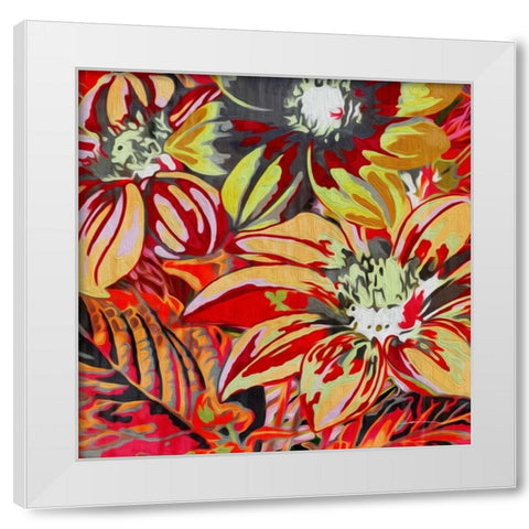 Spring Mix II White Modern Wood Framed Art Print by Burghardt, James