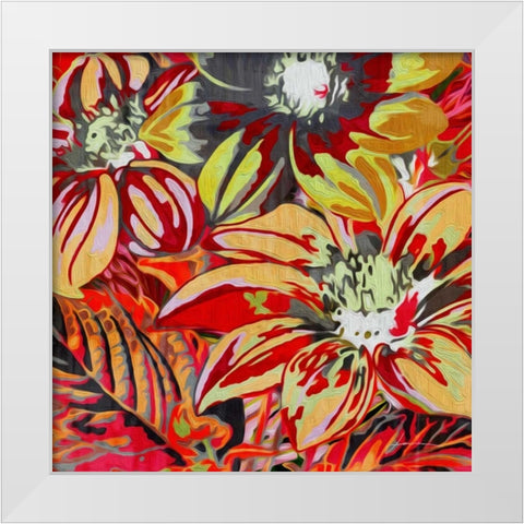 Spring Mix II White Modern Wood Framed Art Print by Burghardt, James