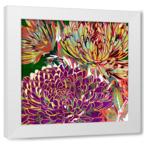 Spring Mix III White Modern Wood Framed Art Print by Burghardt, James