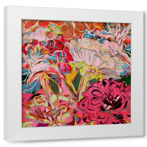Spring Mix IV White Modern Wood Framed Art Print by Burghardt, James