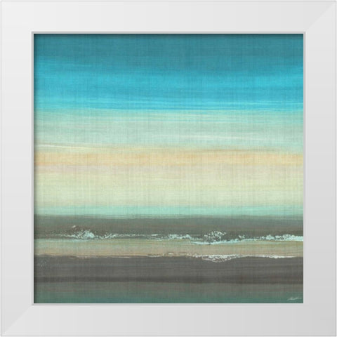 Beach Layers II White Modern Wood Framed Art Print by Butler, John