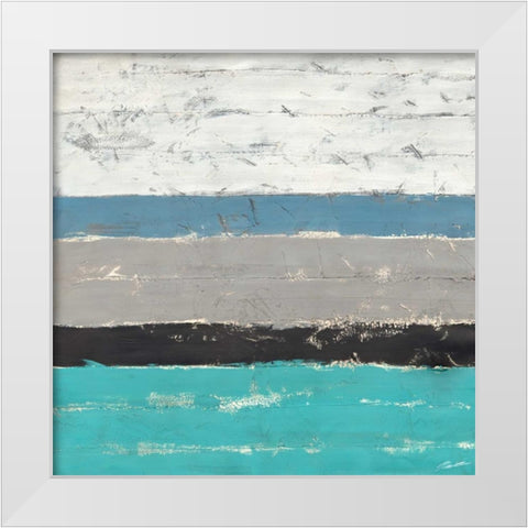 Seawall II White Modern Wood Framed Art Print by Butler, John