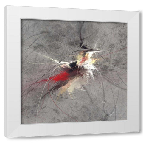 Paint Swirl I White Modern Wood Framed Art Print by Burghardt, James