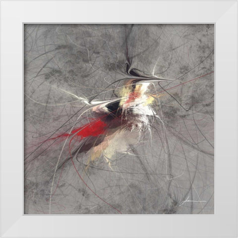 Paint Swirl I White Modern Wood Framed Art Print by Burghardt, James