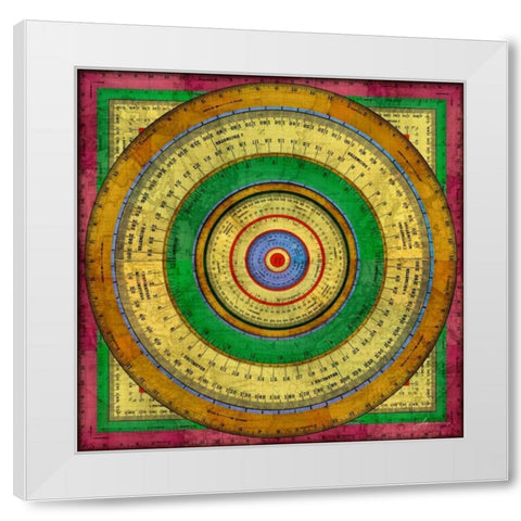 Measurement Tiles I White Modern Wood Framed Art Print by Burghardt, James