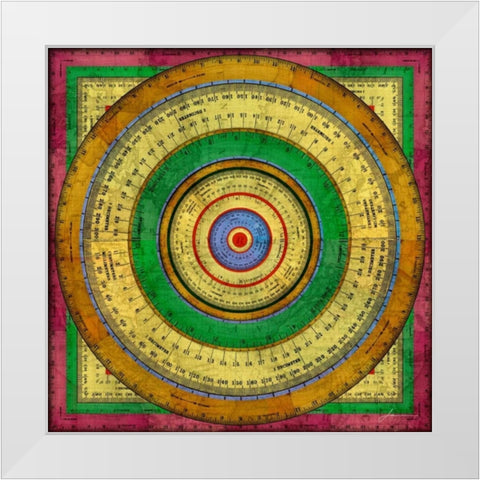 Measurement Tiles I White Modern Wood Framed Art Print by Burghardt, James