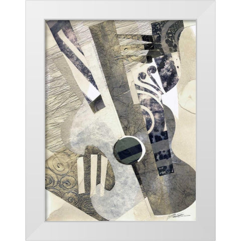 Calipso I White Modern Wood Framed Art Print by Butler, John