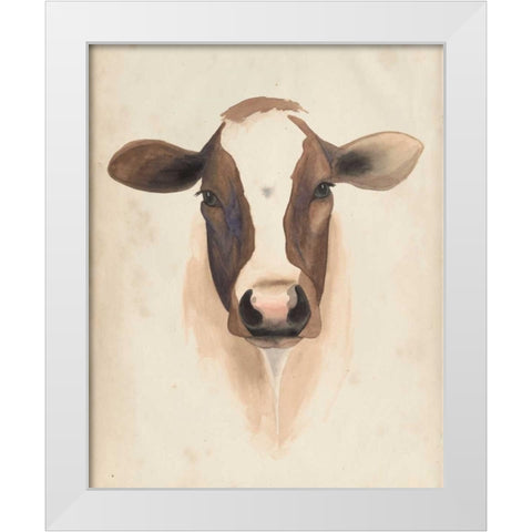 Watercolor Animal Study VII White Modern Wood Framed Art Print by Popp, Grace