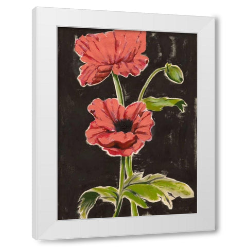Haloed Poppies I White Modern Wood Framed Art Print by Popp, Grace