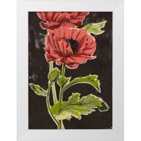 Haloed Poppies II White Modern Wood Framed Art Print by Popp, Grace