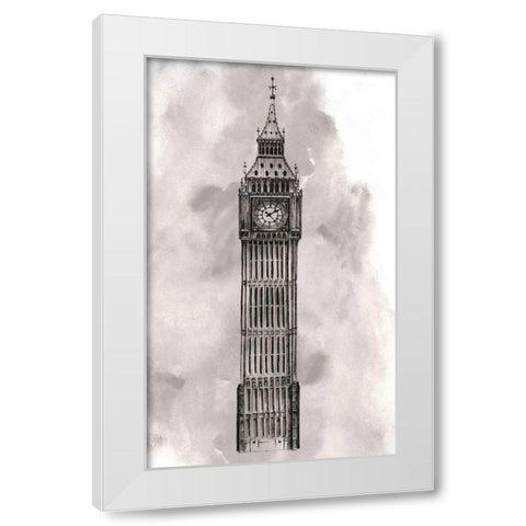 World Landmarks I White Modern Wood Framed Art Print by Popp, Grace