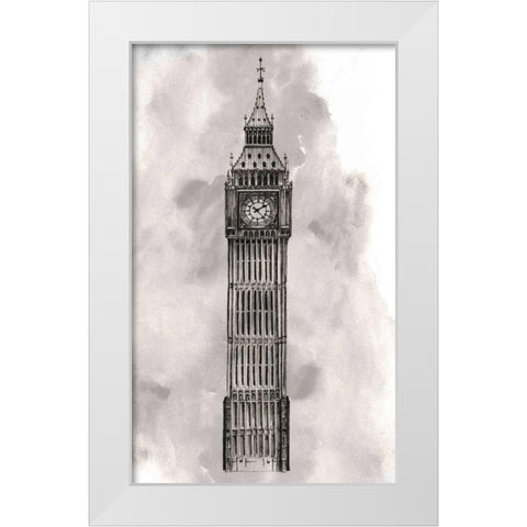 World Landmarks I White Modern Wood Framed Art Print by Popp, Grace