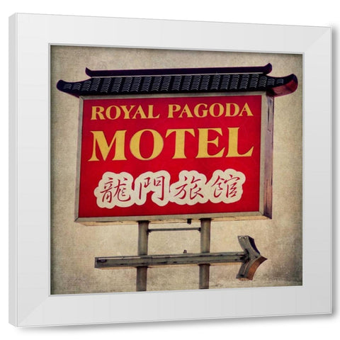 Vintage LA I White Modern Wood Framed Art Print by Malek, Honey