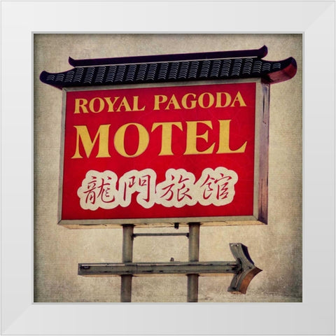 Vintage LA I White Modern Wood Framed Art Print by Malek, Honey