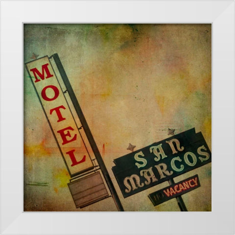 Vintage LA V White Modern Wood Framed Art Print by Malek, Honey