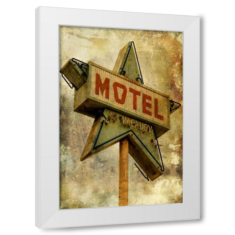 Vintage LA XV White Modern Wood Framed Art Print by Malek, Honey