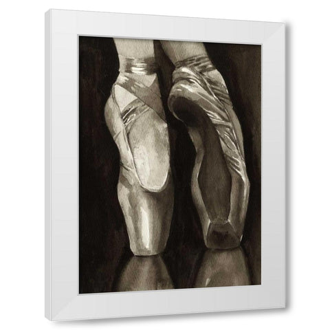 Ballet Shoes I White Modern Wood Framed Art Print by Popp, Grace