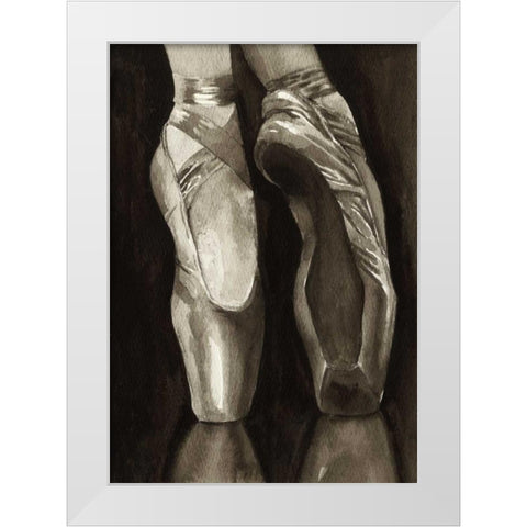 Ballet Shoes I White Modern Wood Framed Art Print by Popp, Grace