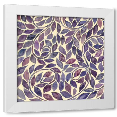 Amethyst Swirls III White Modern Wood Framed Art Print by Popp, Grace