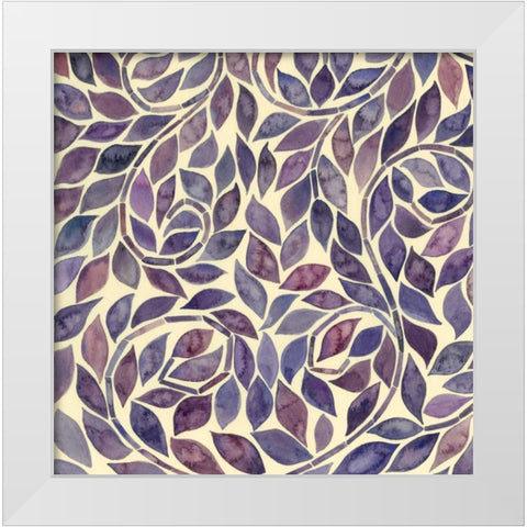 Amethyst Swirls III White Modern Wood Framed Art Print by Popp, Grace