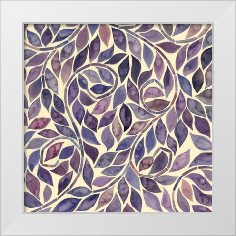 Amethyst Swirls IV White Modern Wood Framed Art Print by Popp, Grace