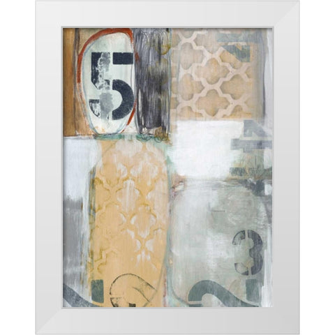 Downtown Numbers I White Modern Wood Framed Art Print by Fuchs, Jodi