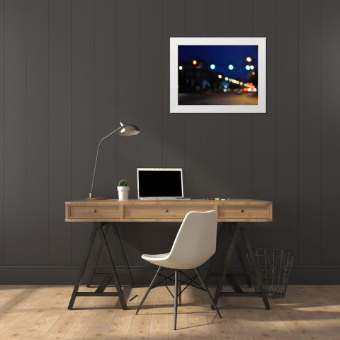 Bokeh Abstract I White Modern Wood Framed Art Print by Chandler, Sharon
