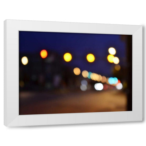 Bokeh Abstract II White Modern Wood Framed Art Print by Chandler, Sharon