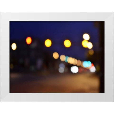 Bokeh Abstract II White Modern Wood Framed Art Print by Chandler, Sharon