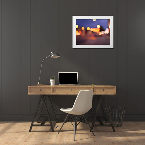 Bokeh Abstract V White Modern Wood Framed Art Print by Chandler, Sharon