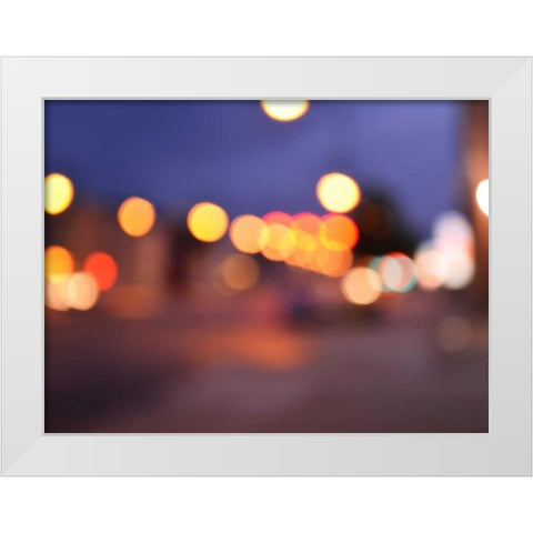 Bokeh Abstract V White Modern Wood Framed Art Print by Chandler, Sharon