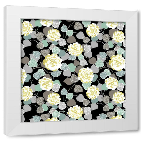Floral Glamour I White Modern Wood Framed Art Print by Hoffman, Katia