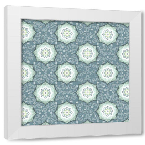 Glamour Medallions II White Modern Wood Framed Art Print by Hoffman, Katia