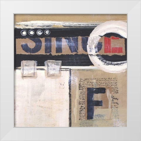 Abstract Inspiration I White Modern Wood Framed Art Print by Orlov, Irena