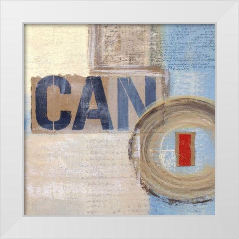 Abstract Inspiration IV White Modern Wood Framed Art Print by Orlov, Irena