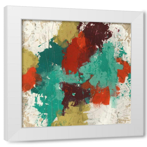 Kaleidoscope Signals I White Modern Wood Framed Art Print by Vess, June Erica