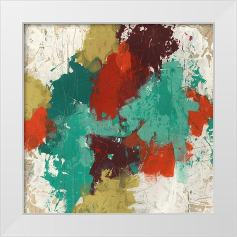 Kaleidoscope Signals I White Modern Wood Framed Art Print by Vess, June Erica