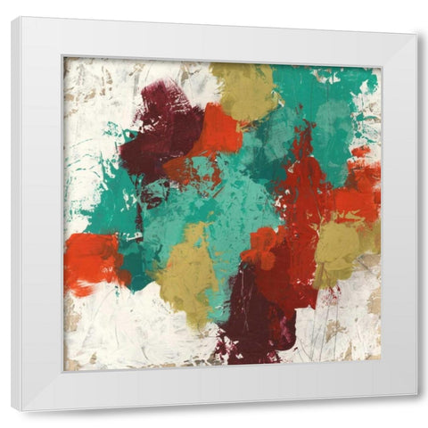 Kaleidoscope Signals II White Modern Wood Framed Art Print by Vess, June Erica