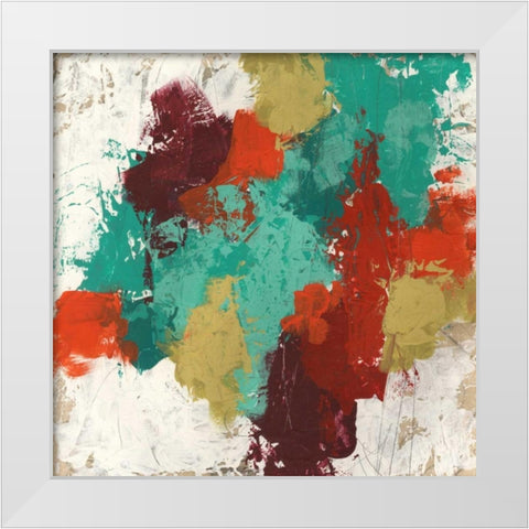 Kaleidoscope Signals II White Modern Wood Framed Art Print by Vess, June Erica